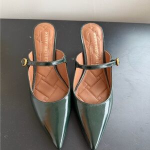 Kurt Geiger Dark Green Mules with Strap